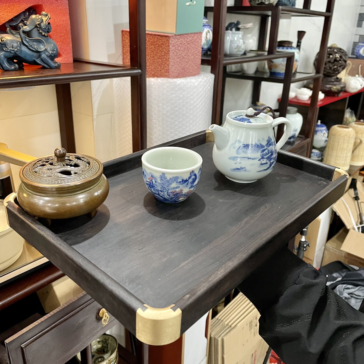 Khay trà gỗ Gụ cao cấp