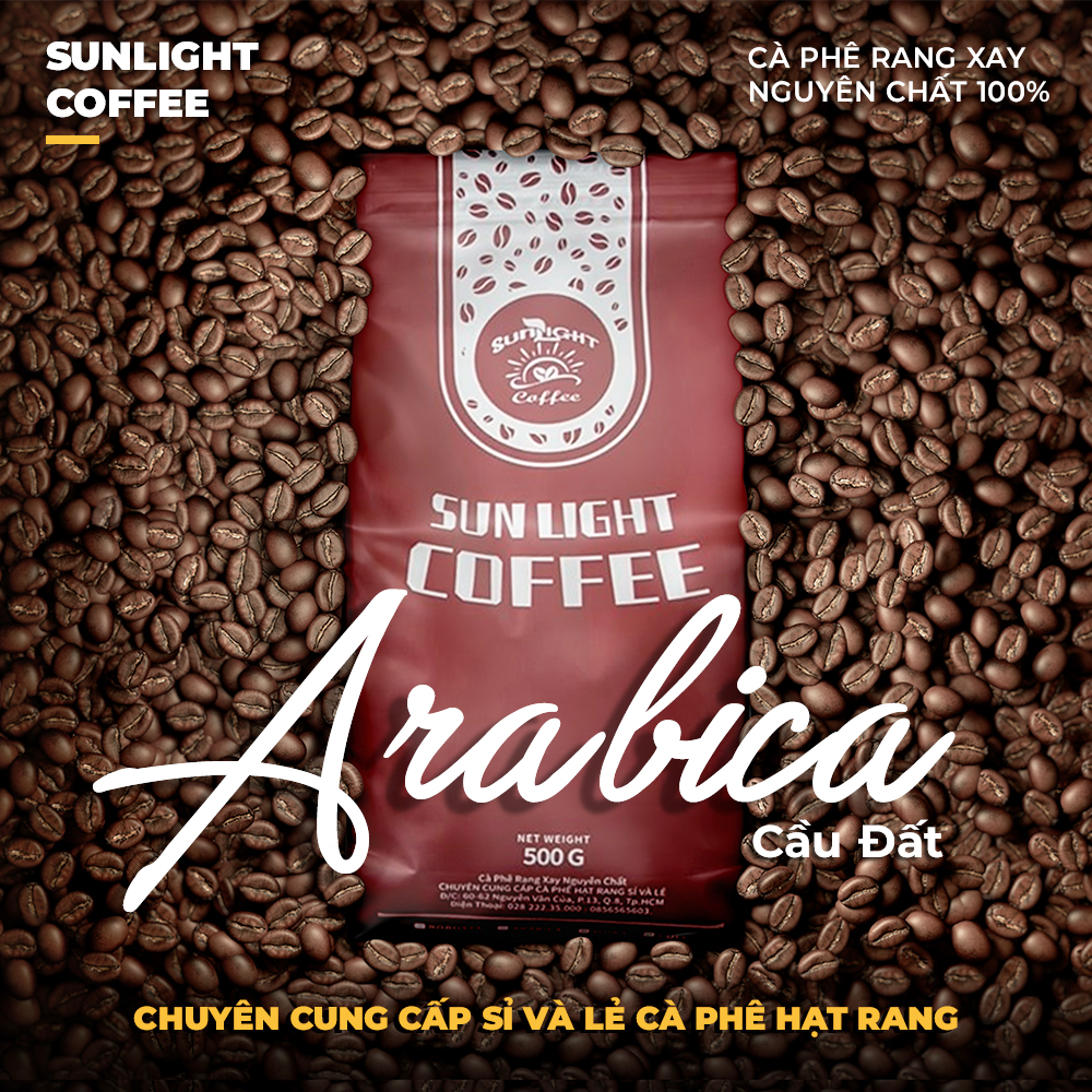 Cà phê arabica cầu đất rang mộc nguyên chất s18
