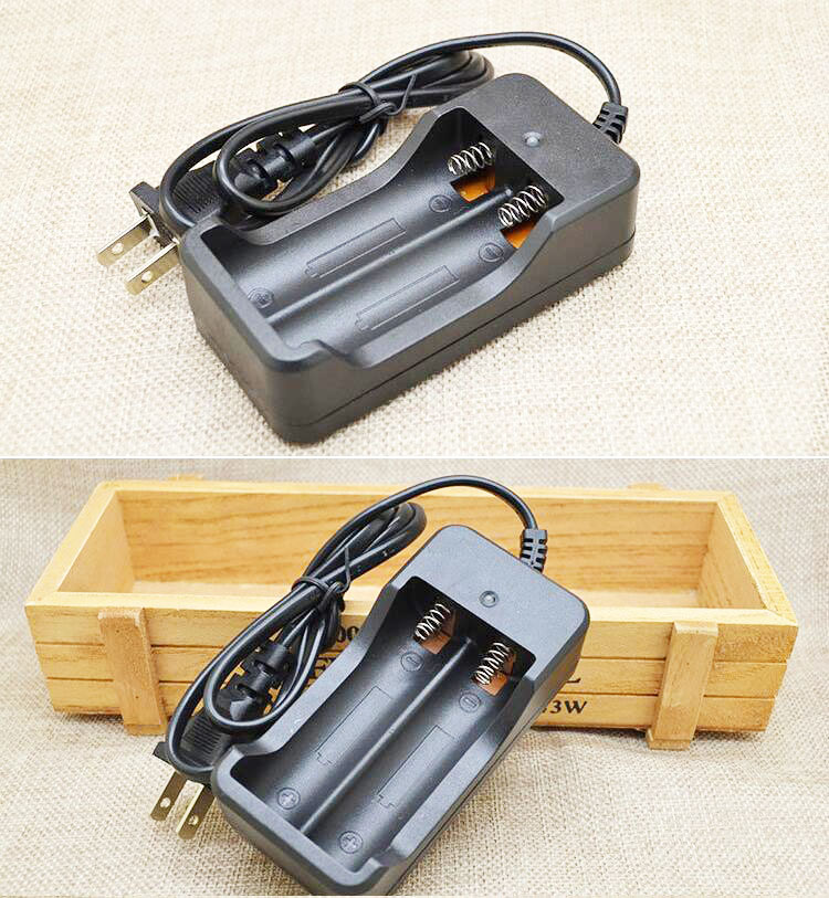 Máy sạc pin 18650, bộ sạc pin đôi 18650 3.7v cho quạt sạc, đèn sạc ....