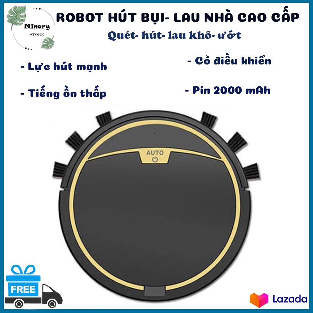 Robot hut bui lau nha, may lau nha thong minh, máy hút bụi lau nhà. quét- hút- lau. lực hút mạnh, động cơ công suất cao. tiện lợi dễ sử dụng. bảo hành 1 đổi 1 toàn quốc.