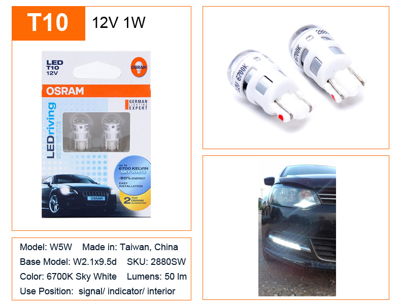 osram t10 led 6700k