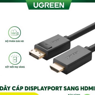 10204 dây dp sang hdmi ugreen, có chipset, 5m