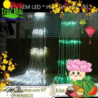 Bộ Đèn Led Thả Rèm Mưa Rơi/ Thác Nước - Đèn Nháy Thả Mành, Trang Trí Cây Đẹp Lung Linh
