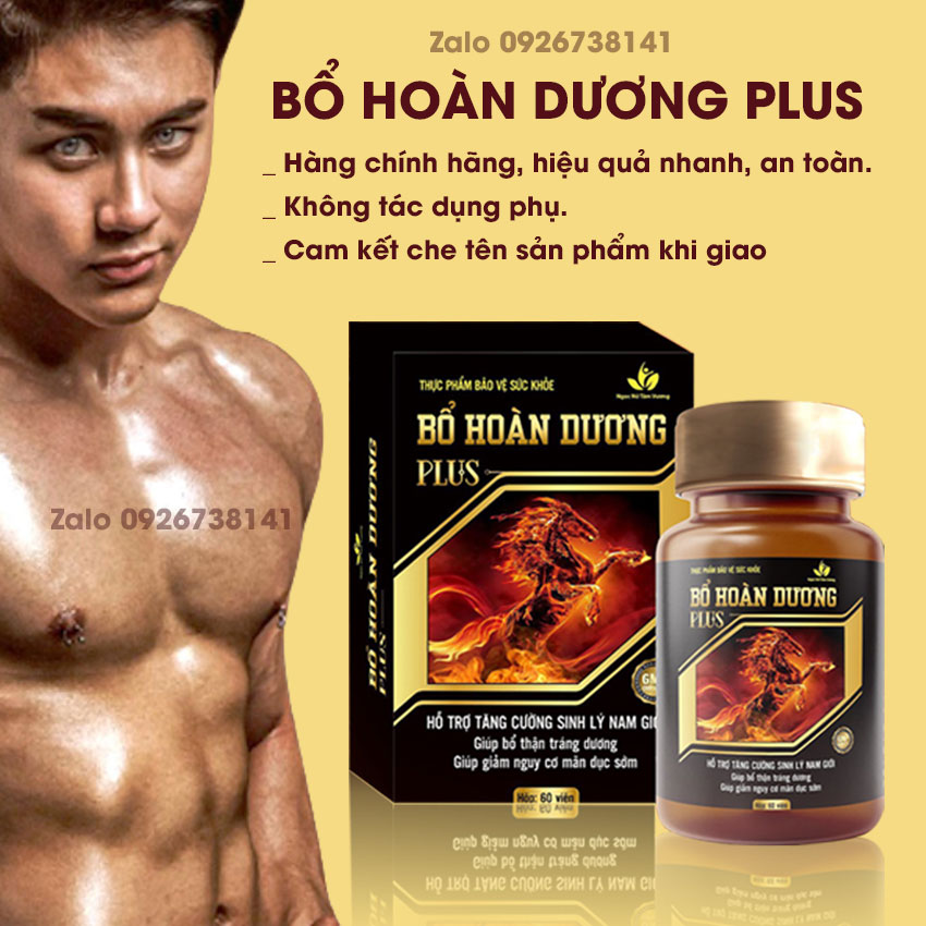 Bổ Hoàn Dương Plus [Hộp 50 Viên] Tăng Cường Sinh Lý Nam Giới Chống Xuất Tinh Sớm Giúp Bổ Thận Tráng Dương Cam Kết Che Tên Sản Phẩm Khi Giao