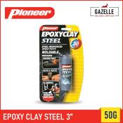 Pioneer Epoxy Clay Steel Fast Setting Epoxy Putty 3" 50g