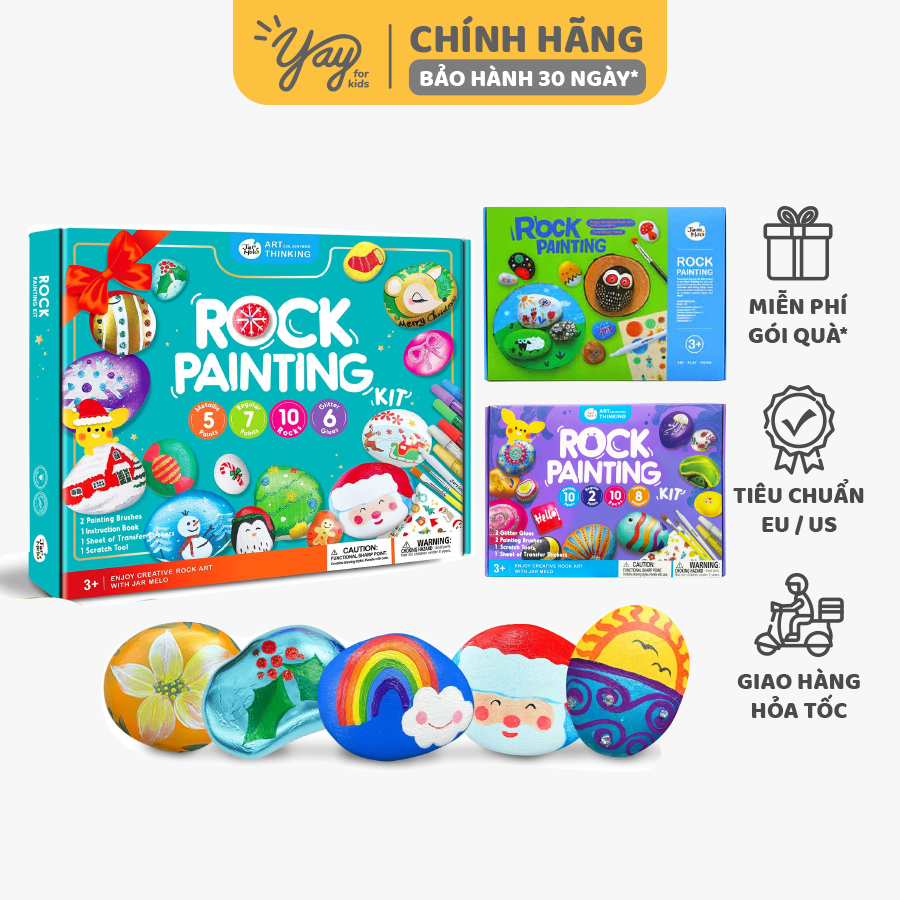 Bộ đồ chơi tô màu vẽ tranh trên đá diy sáng tạo cho bé 3+ joan miro