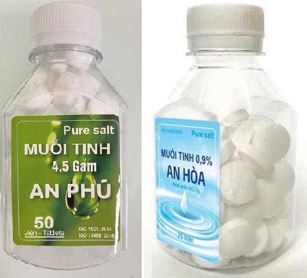 Hộp viên nước muối tinh sinh lý gia đình tự pha 4.5g/viên An Phú An Hòa