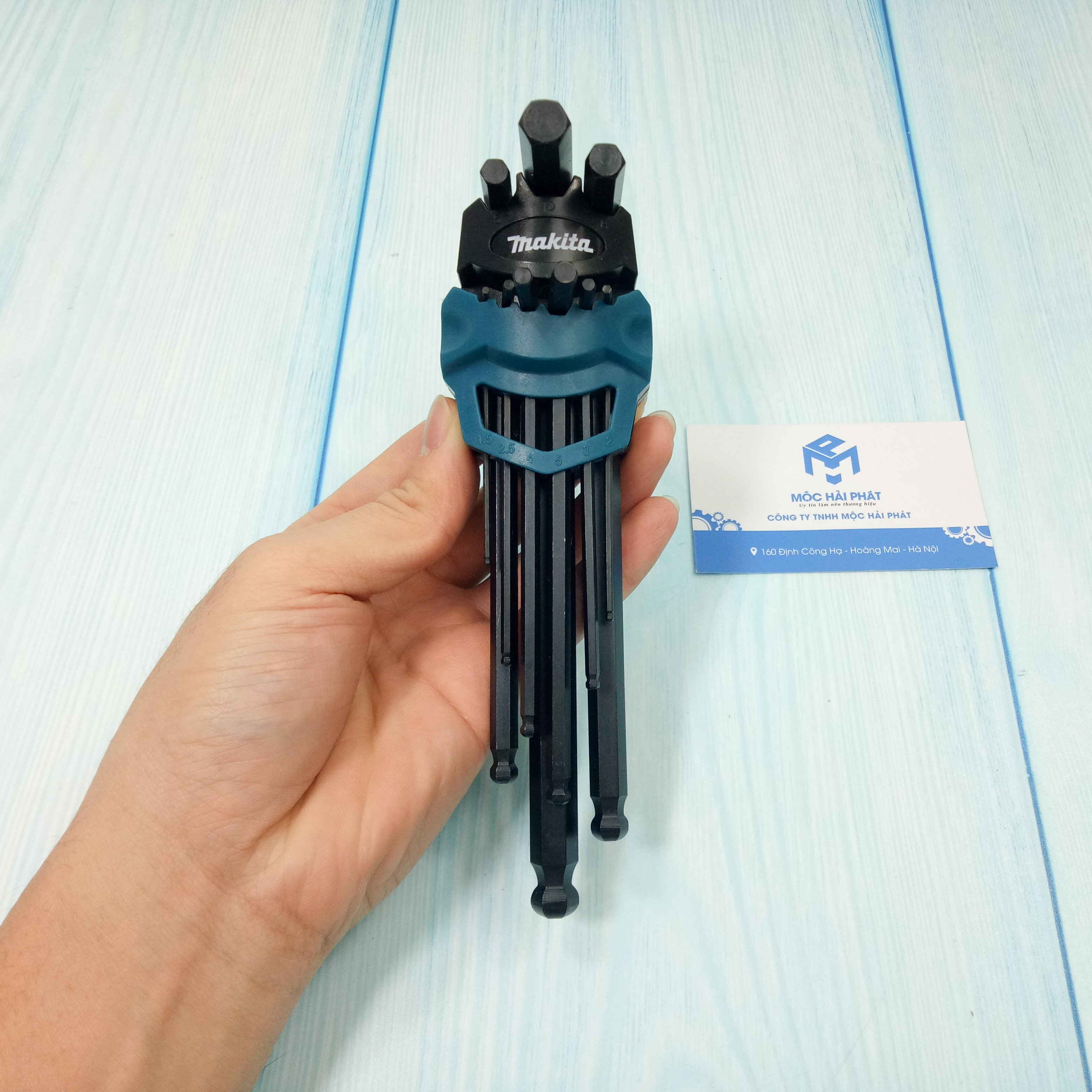Makita B-65894 Bộ lục giác đầu bi, bộ lục giác đầu tròn 9 chi tiết