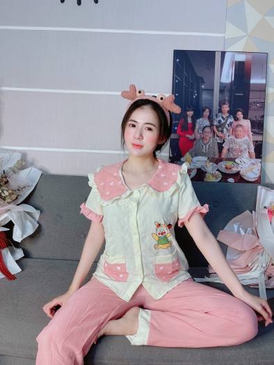 Đồ bộ pijama lụa latin cao cấp hàng thiết kế cao cấp cam kết y hình xưởng tự chụp bán lẻ giá sỉ - Đồ bộ mặc nhà size 45 đến 63 ký