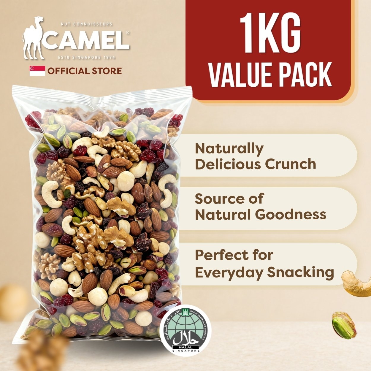 Camel Nuts Adenishiki 1kg – Halal Premium Japanese Snack Mix with