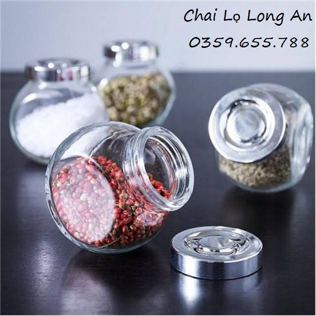 Hủ thủy tinh nghiêng 180ml