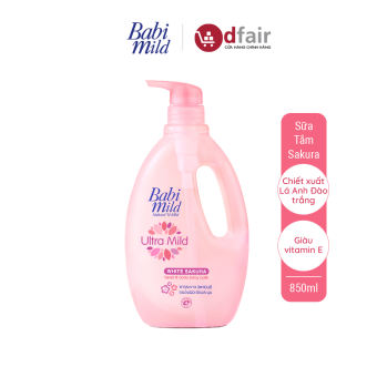 Sữa tắm trẻ em Babi Mild - White Sakura chai 850ml - 100961731