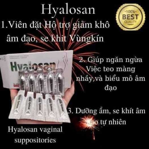 Bộ giảm khô se khít cho phụ nữ - HYALOSAN VAGINAL SUPPOSITORIES