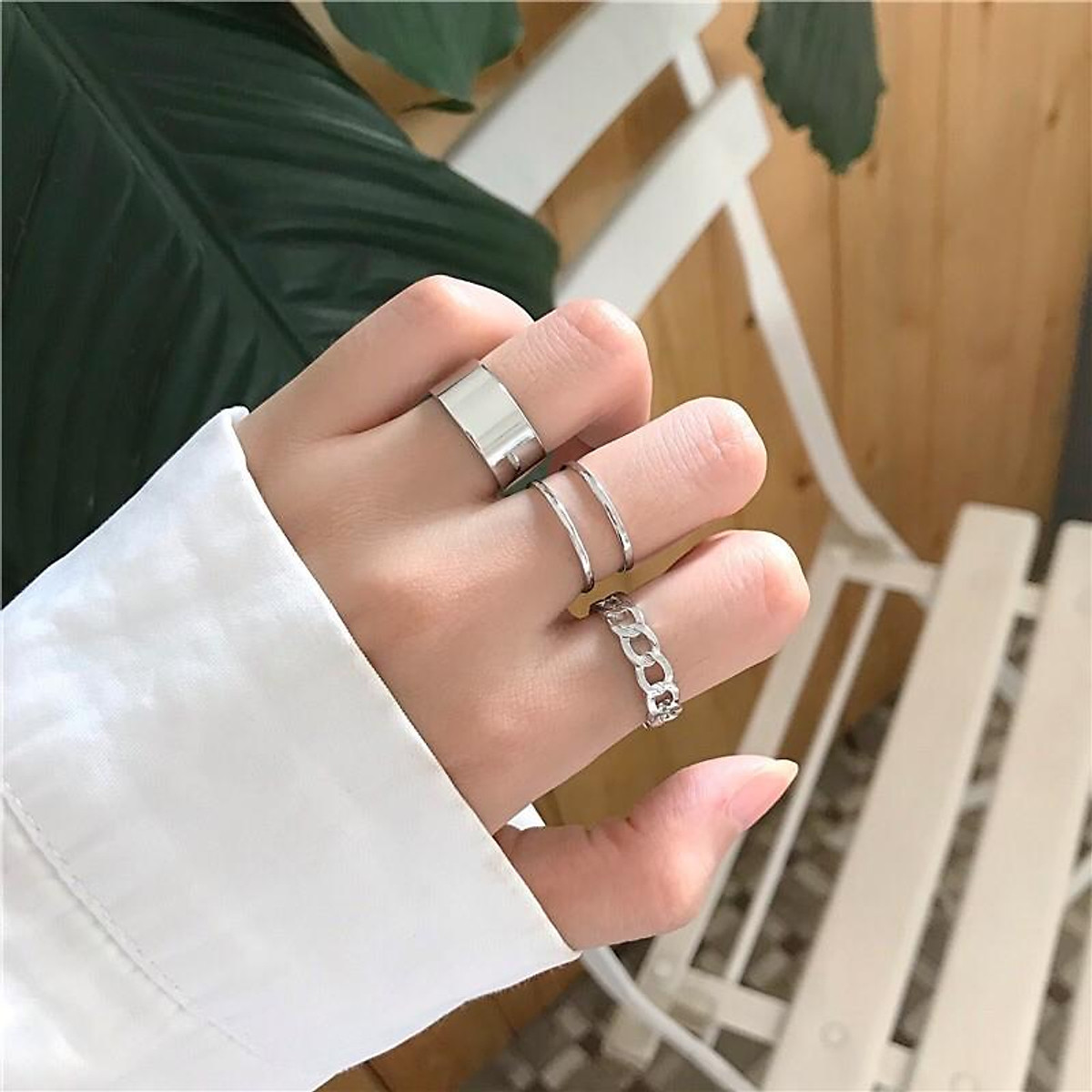 Sét 3 nhẫn phong cách,cá tính hiện đại