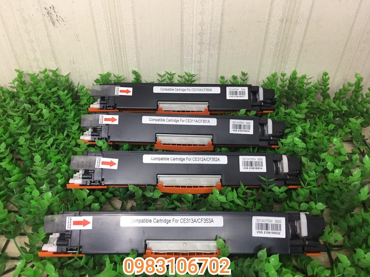 Bộ 4 hộp mực ce310 ce311 ce312 ce313 cho máy in lazer màu hp canon hp laserjet cp1025 1026nw canon lbp 7010c 7018c