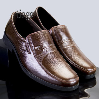 Giày lười Giày mọi  nam da bò đế cao su khâu - tr05