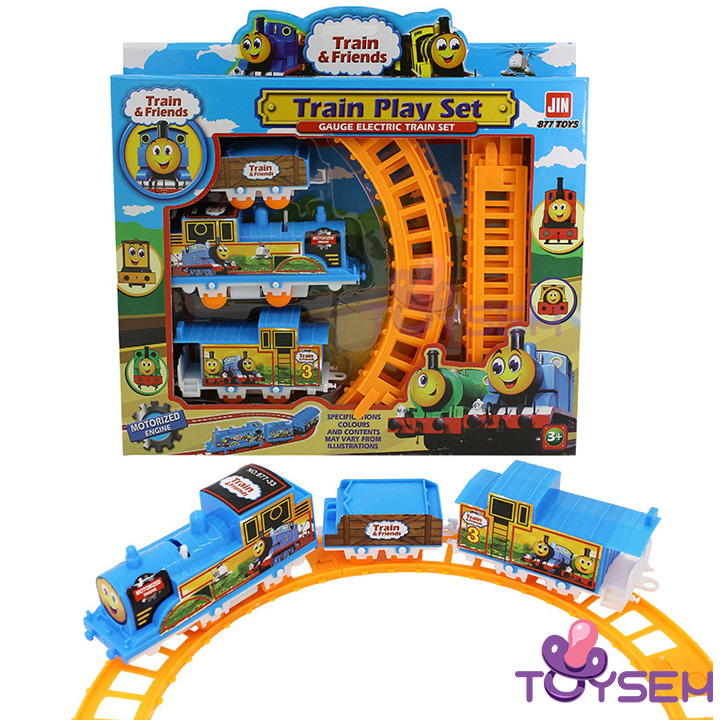 Hộp đồ chơi đường ray xe lửa tàu hỏa chạy bằng pin - Đồ chơi đường ray xe lửa train play set tự lắp ráp cho bé - Thế giới đồ chơi cho trẻ em - Quà tặng sinh nhật cho bé trai bé gái cute - Đổ chơi cho trẻ em 3