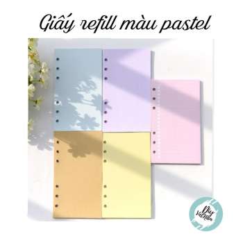 GIẤY REFILL MÀU PASTEL A5, A6