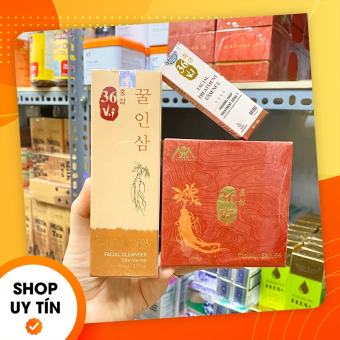 Cao Mụn Sâm Đỏ 36 Vị MeeA Organic + Sữa Rửa Mặt Nhân Sâm + Serum Cốt Huyết Thanh Mini