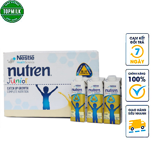 Combo 24 hộp Sữa nước Nestle Nutren Junior vị Vani 200ml date xa