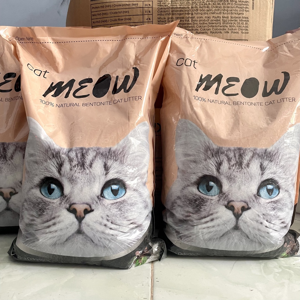 Cát vệ sinh Meow cho mefo bịch 8L - Khử mùi cực tốt