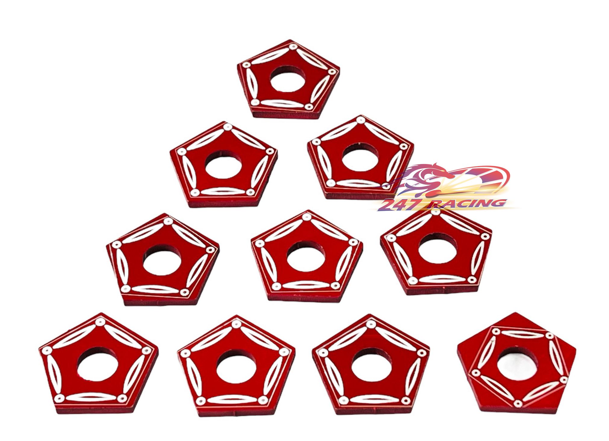 Long đền gắn dàn áo lục giác gắn xe máy nhôm kitaco màu đỏ 6li siêu rẻ đẹp
