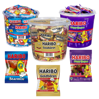 Haribo Gummies kẹo thạch ngọt hộp dùng trong tiệc 1kg