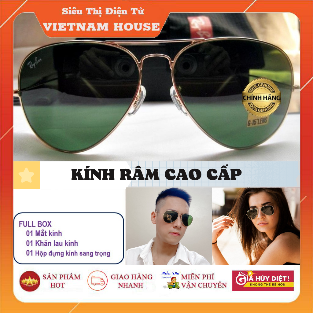 🔴ĐANG SALE || MẮT KÍNH NAM THỜI TRANG CƯỜNG LỰC FULL BOX - LOẠI XỊN.