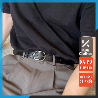 Dây nịt lưng thắt lưng nam nữ unisex XBelt KuuClothes ulzzang da PU mặt kim loại phong cách Hàn Quốc - Thắt Lưng XBelt