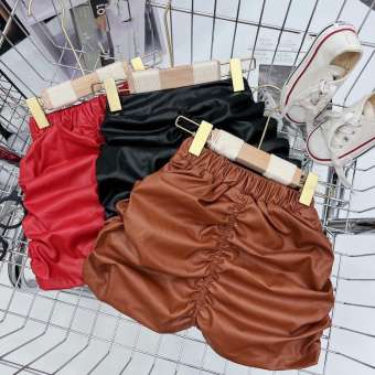 Tomnaukids-(Size 9-25Kg) Chân váy da cá tính cho bé gái