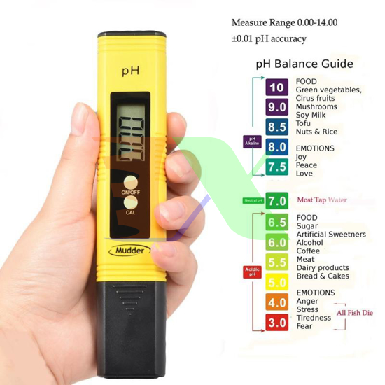 Bút đo độ ph của nước (dung dịch thủy sinh, bể cá ...) ( máy đo ph, dụng cụ đo độ ph )