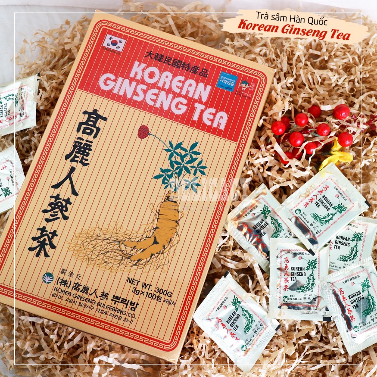 Trà sâm hàn quốc Korean Ginseng tea date mới