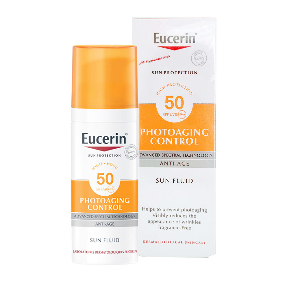 Kem chống nắng Eucerin Sun Fluid Photoaging Control SPF 50 50ml - giúp ngăn ngừa lão hóa