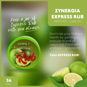 Zynergia Express Rub - Authentic Body Pain Relief and Aromatherapy
