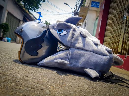 Balo khủng long cao cấp vải nhung,vải lưới