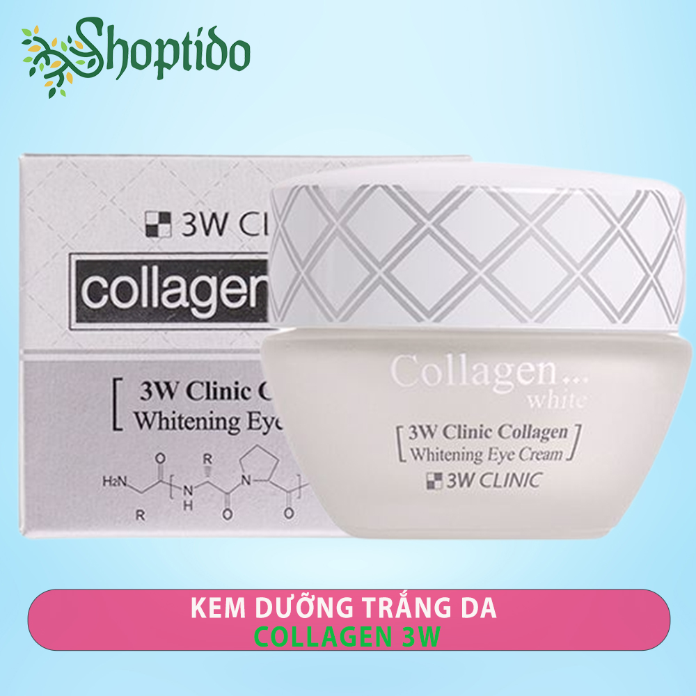 Kem dưỡng trắng da chống lão hóa chiết xuất Collagen 3W Clinic Hàn Quốc 60ml NPP Shoptido