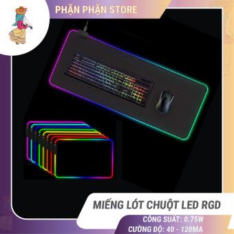 Miếng lót chuột LED RGB Sharkoon bàn di chuột led 7 màu đơn và 3 hiệu ứng ánh sáng chống trượt BELLA925