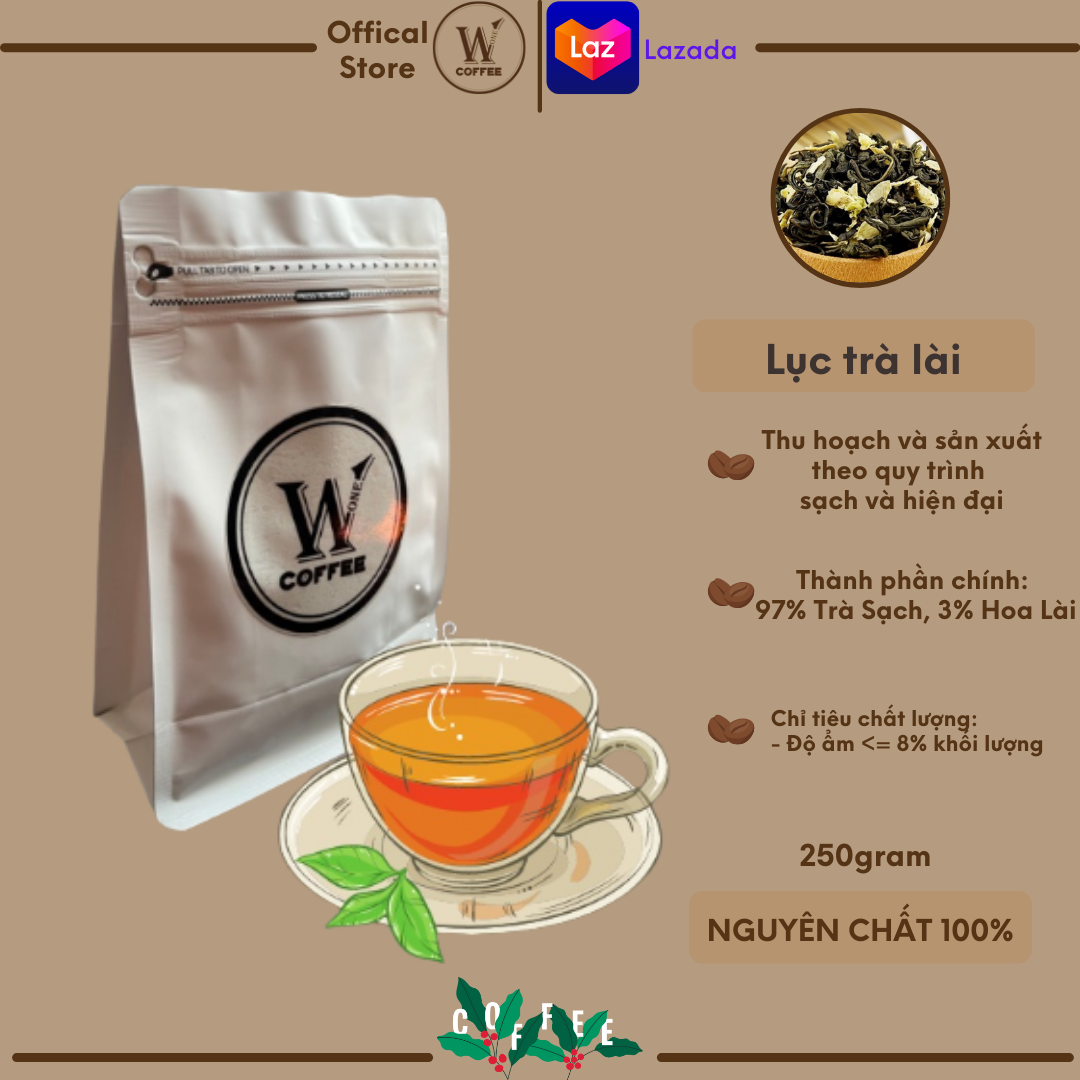 Lục trà lài pha chế trà vải, trà sữa đặc biệt W1Coffee