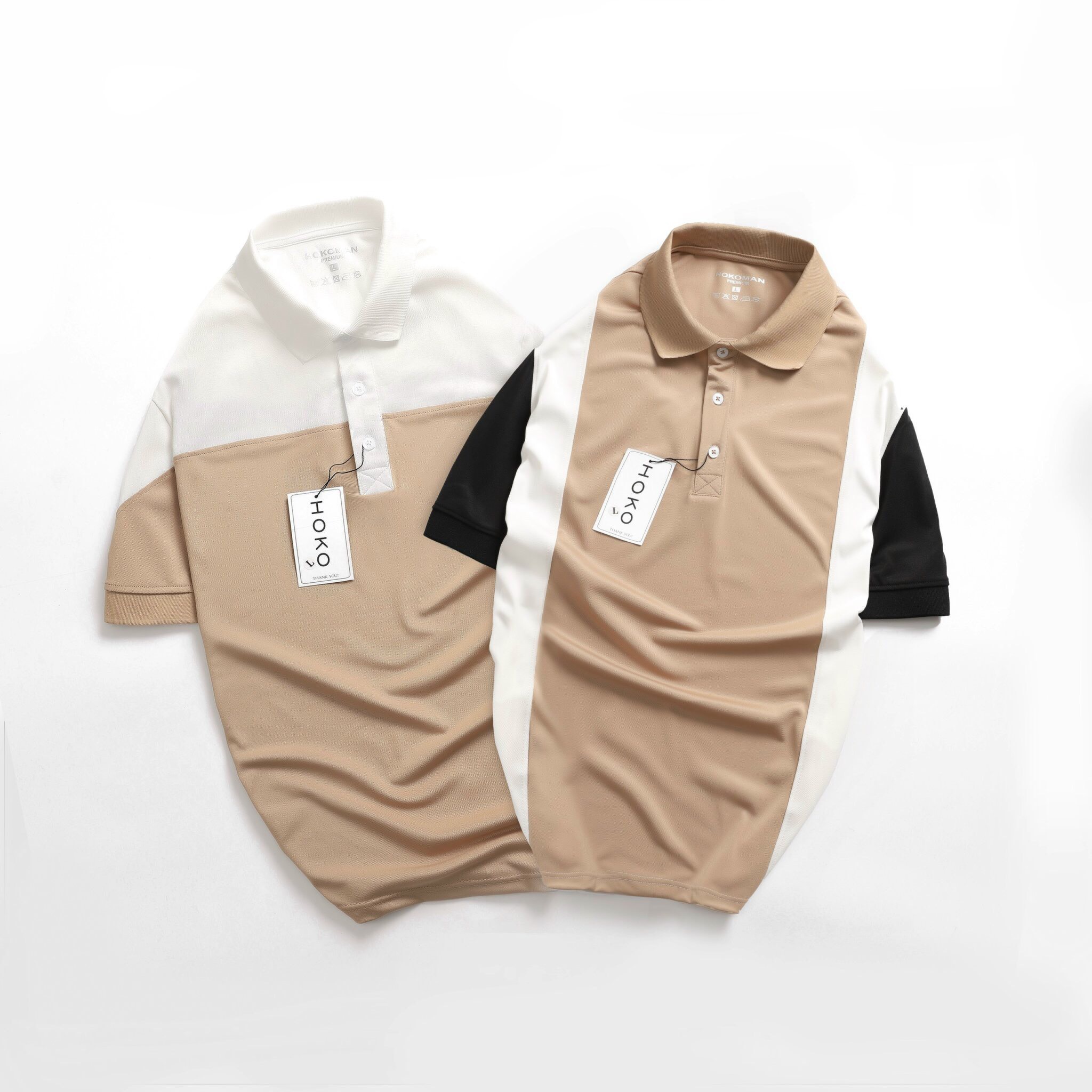 Áo thun polo nam, áo thun nam phối màu có cổ vải cotton mềm mịn thời trang