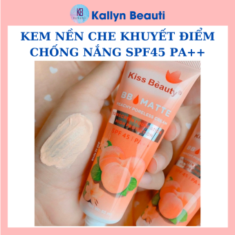 Kem Nền Che Khuyết Điểm Chống Nắng KISS BEAUTY PEACHY BB 50ml siêu thơm mùi đào