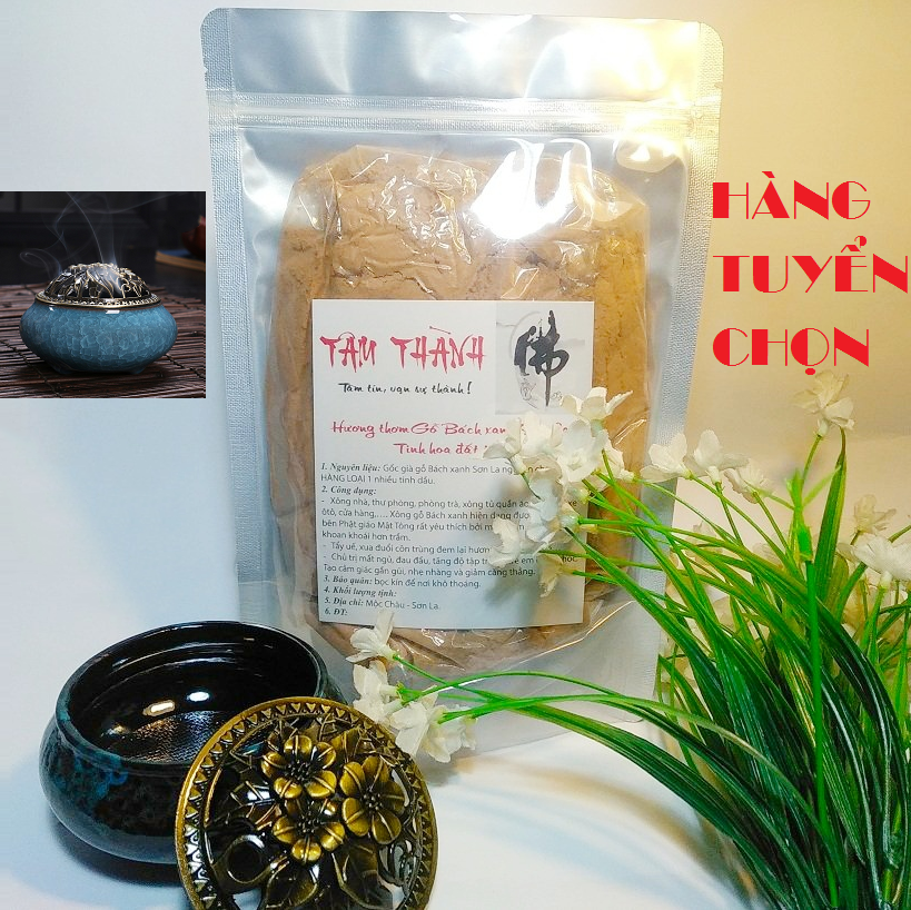 (HÀNG TUYỂN CHỌN) 1 Kg bột Gỗ Bách xanh Mộc Châu - Sơn La cực đậm dầu THƠM NỨC_Không Hóa chất - Bột gỗ thơm_Xông trầm, Gỗ Bách Xanh