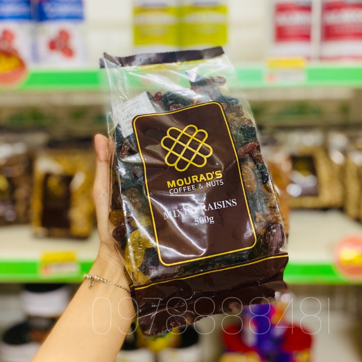 Nho khô 3 màu túi mourad's 500g - đậm đà hương vị tự nhiên