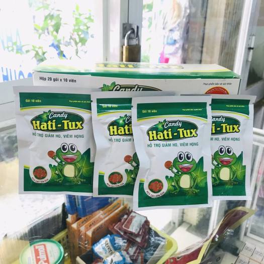 Combo 2 gói viên ngậm sát khuẩn con ếch Candy Hati-tux - Gói 10 viên