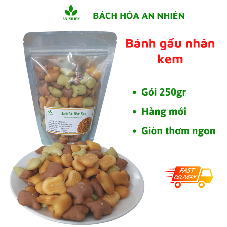 Bánh gấu nhân kem An Nhiên Túi 250gr