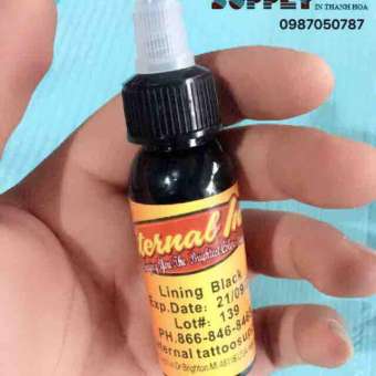 Mực xăm hình eternal black cho học viên.