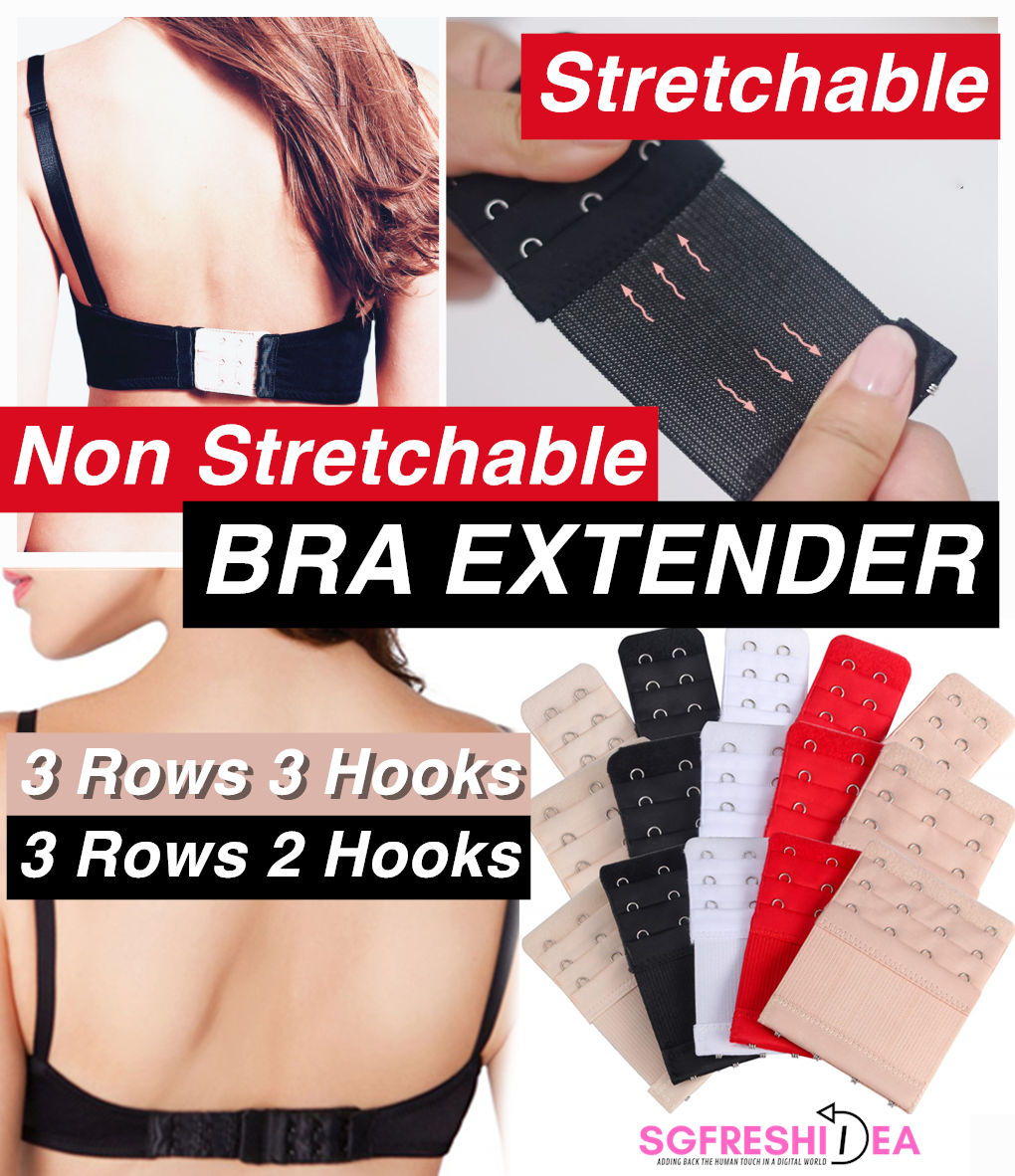 Bra Extender Strap Extension Lengthened Adjustable Replacement Buckle 2  Hooks~
