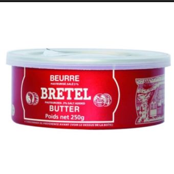 Bơ mặn Bretel, Bơ đồng tiền Pháp, 250g--
