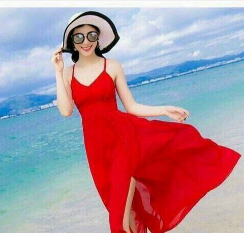 Đầm maxi dự tiệc hoặc đi biển hai dây thiết kế dáng dài hở lưng xinh xắn sang chảnh Thời Trang váy nữ MINH HÀ
