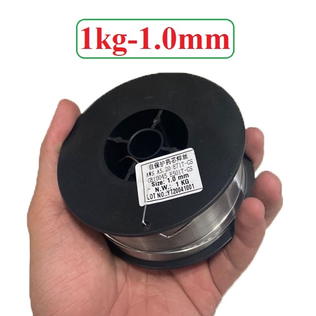 Dây hàn Mig lõi thuốc 1.0mm WELDCOM E71T-GS, Hàn mig không khí trên vật liệu sắt, kẽm - Có 2 phân loại 1kg và 5 kg để lựa chọn cho máy hàn mig không khí phù hợp