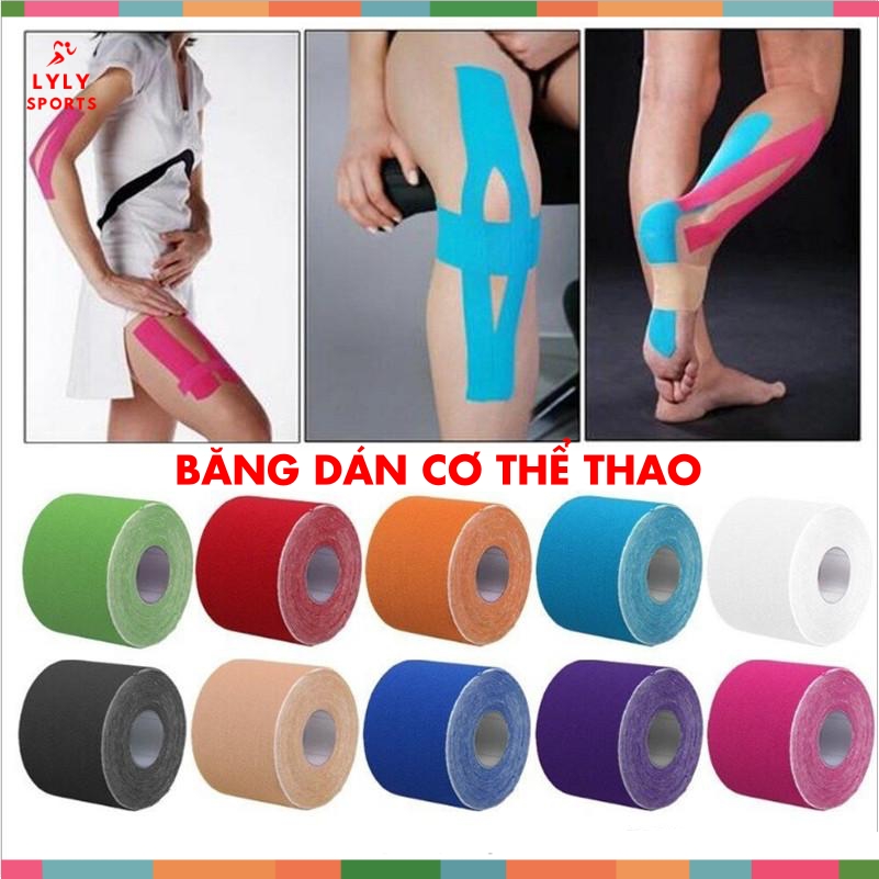 Băng keo thể thao dùng dán cơ hỗ trợ tập luyện - lylysports